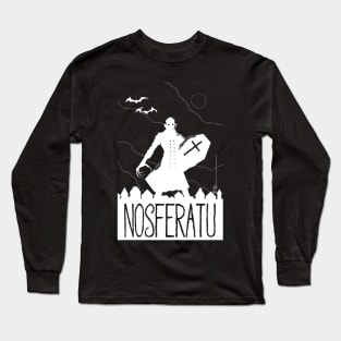 Nosferatu Minimalist Design (inverted) Long Sleeve T-Shirt